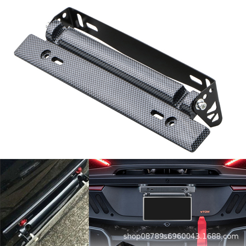 Nerūdijančio plieno numerio žymos laikiklis, universalus suderinamumas, modelis: License plate holder (Install), prekė Always red, detalės numeris 1