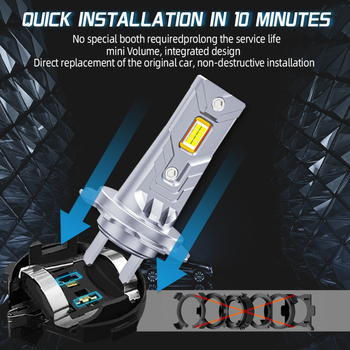 D8 LED auto priekšējais lukturis – tieša pieslēgšana, 40W, 12V, 8000lm, IP68