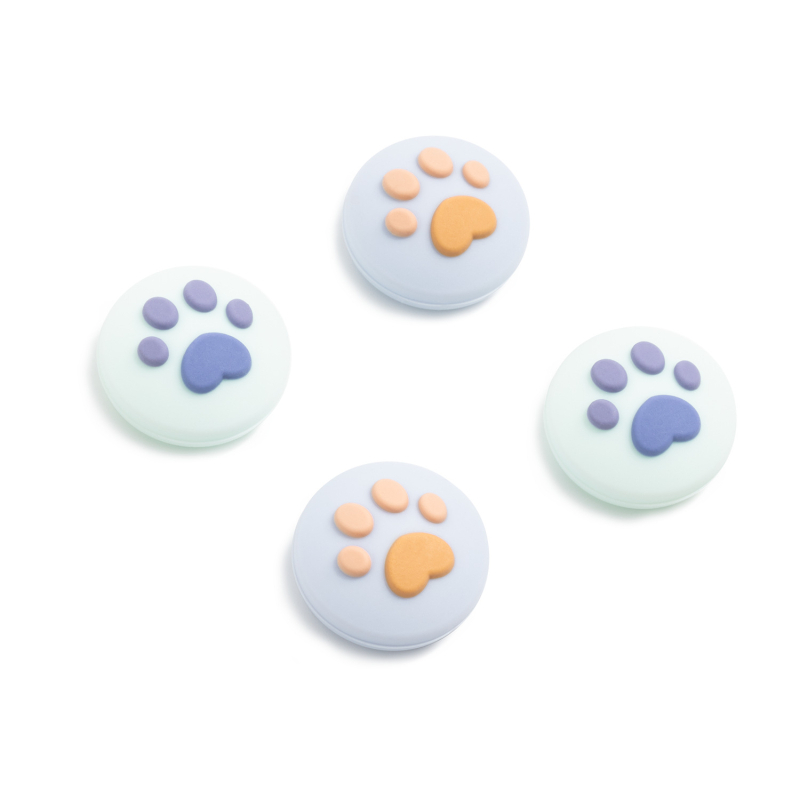 Nintendo Switch Lite silikono džojstiko dangtelių rinkinys su kačių nagų dizainu; įtraukti keturi dangteliai; suderinama su Nintendo Switch ir Switch Lite; svoris apie 19 g