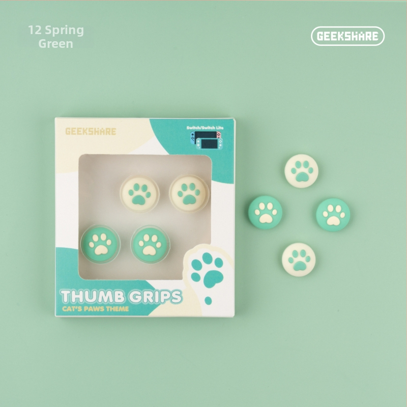 Nintendo Switch Lite silikono džojstiko dangtelių rinkinys su kačių nagų dizainu; įtraukti keturi dangteliai; suderinama su Nintendo Switch ir Switch Lite; svoris apie 19 g
