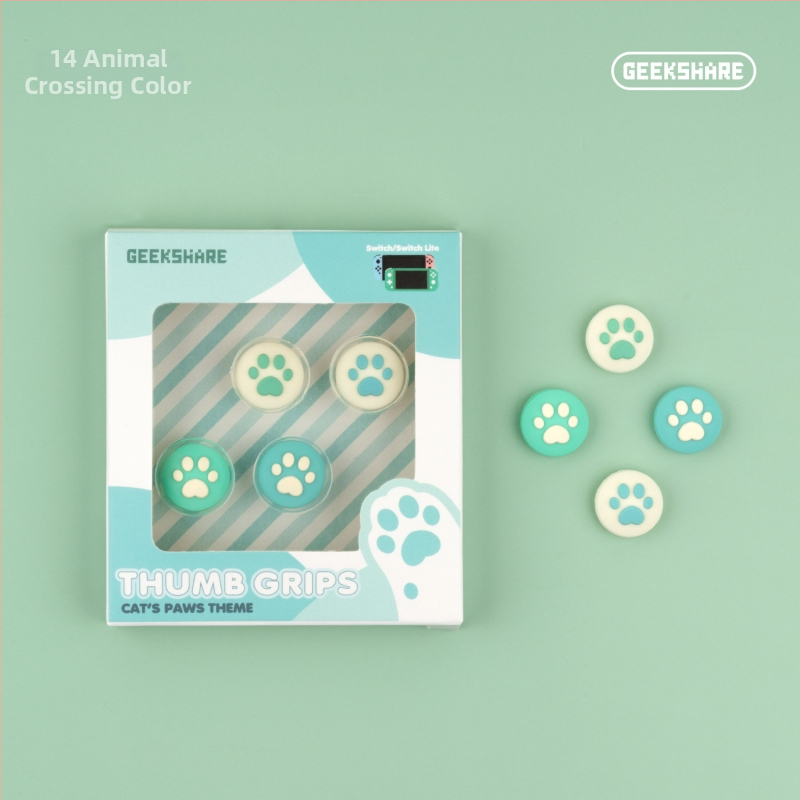 Nintendo Switch Lite silikono džojstiko dangtelių rinkinys su kačių nagų dizainu; įtraukti keturi dangteliai; suderinama su Nintendo Switch ir Switch Lite; svoris apie 19 g