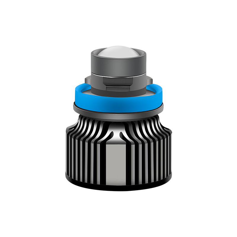 LED ködlámpa lézer lencsével, alumínium ház, H11-hez, 12V, 20W, 6500K, LED 3030