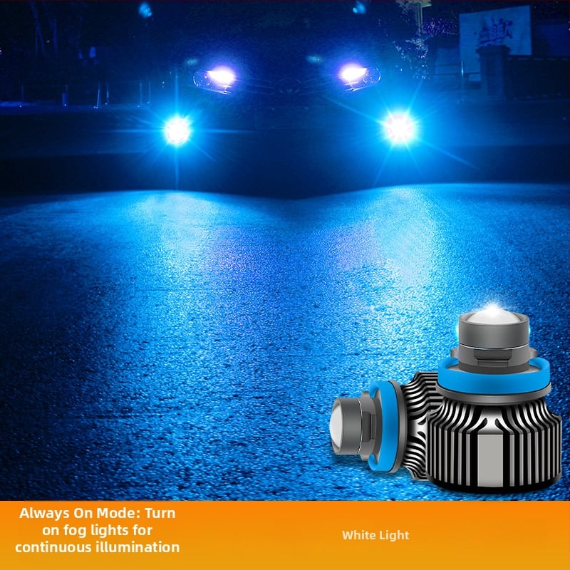 LED ködlámpa lézer lencsével, alumínium ház, H11-hez, 12V, 20W, 6500K, LED 3030