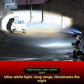 LED priekinis žibintas elektriniam tricikliui – didelis ryškumas, mirganti pelėdos rašto šviesa