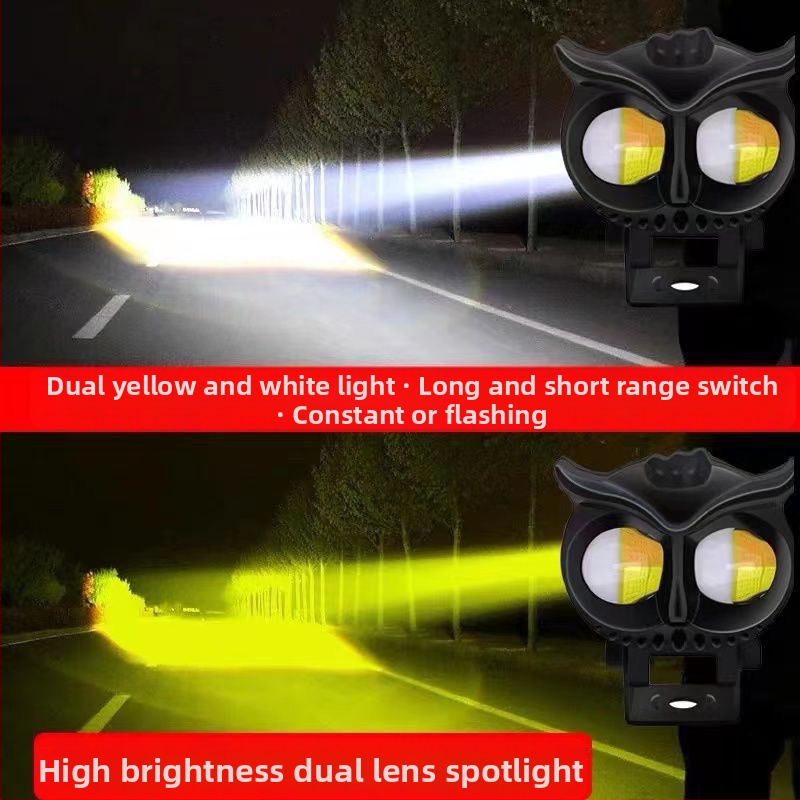 LED priekinis žibintas elektriniam tricikliui – didelis ryškumas, mirganti pelėdos rašto šviesa