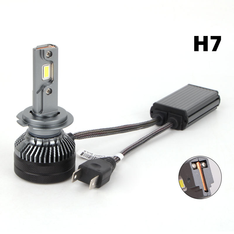 Automobiļa LED lukturs ar integrētu augstu un zemo staru un dubultu vara cauruli (55W, 12V, 5500 lm, IP67, 50000 h)