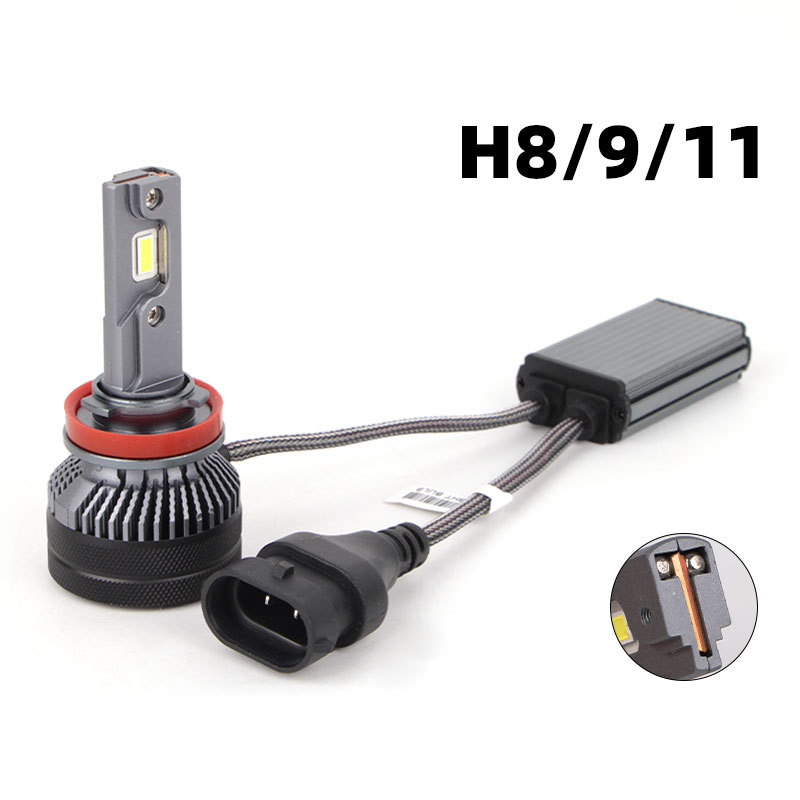 Automobiļa LED lukturs ar integrētu augstu un zemo staru un dubultu vara cauruli (55W, 12V, 5500 lm, IP67, 50000 h)