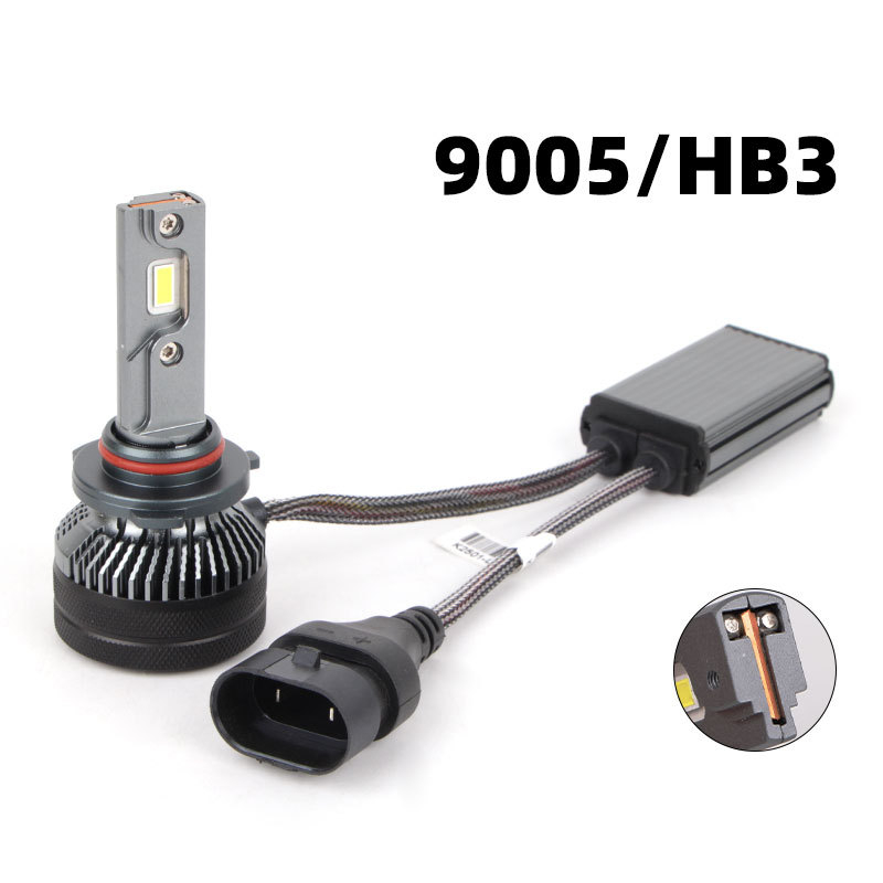 Automobiļa LED lukturs ar integrētu augstu un zemo staru un dubultu vara cauruli (55W, 12V, 5500 lm, IP67, 50000 h)