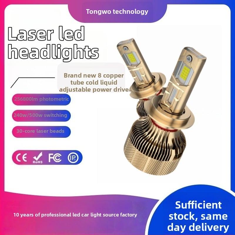 Augstas jaudas LED automobiļu lukturi 500W (12V, IP68, 5000lm, 50000h)