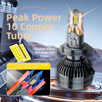 Automašīnas LED priekšējais lukturis, 200W, 12V, 39800LM, IP68, saderīgs ar H1/H3/H4/H7/H11/9005/9006/9012