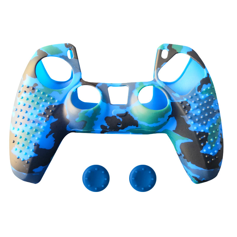 PS5 kontrolleri silikoonist kaitsekorpus kamuflaats granuleeritud tekstuuriga