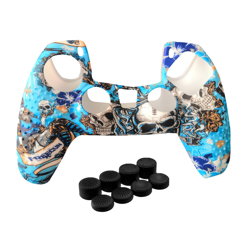 PS5 kontrolleri silikoonist kaitsekorpus kamuflaats granuleeritud tekstuuriga