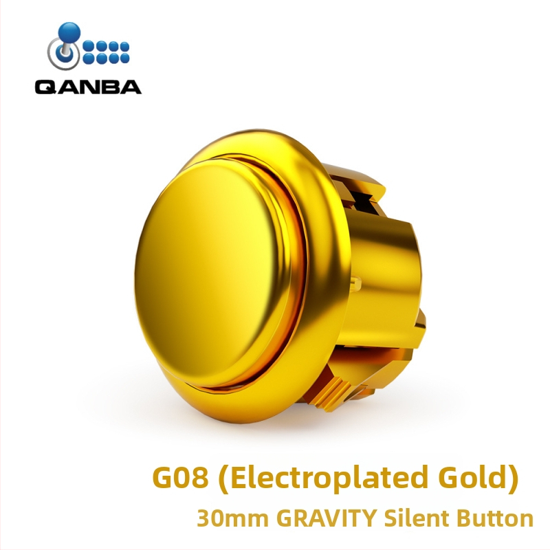 QANBA Gravity KS arkadinis mygtukas - elektroplatingas, mechaninis velenas, tylus