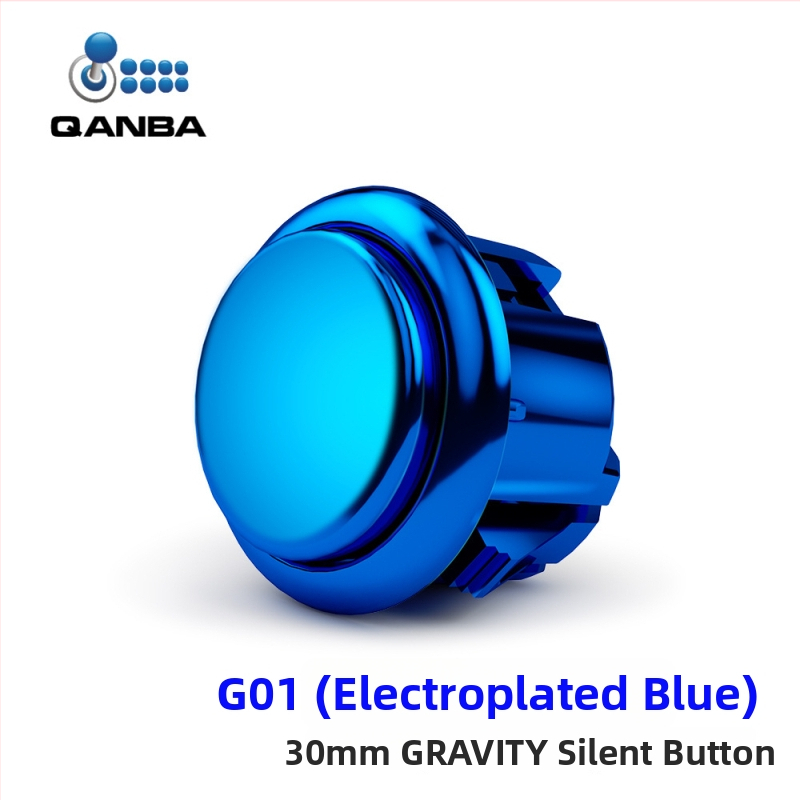 QANBA Gravity KS arkadinis mygtukas - elektroplatingas, mechaninis velenas, tylus