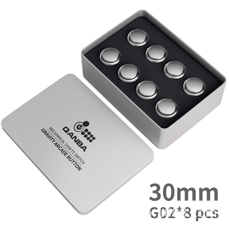 QANBA Gravity KS arkadinis mygtukas - elektroplatingas, mechaninis velenas, tylus