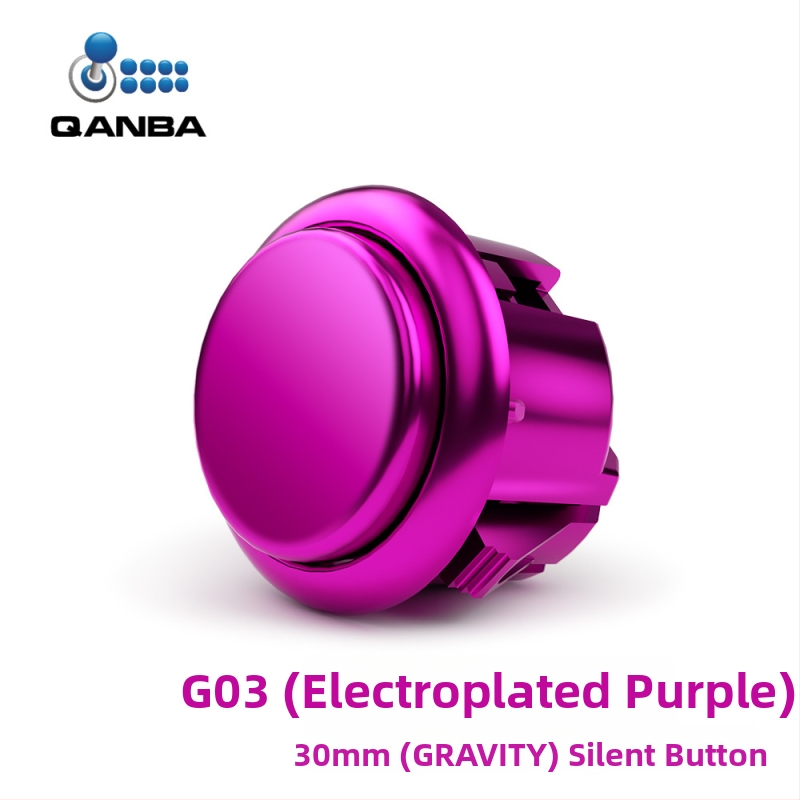 QANBA Gravity KS arkadinis mygtukas - elektroplatingas, mechaninis velenas, tylus