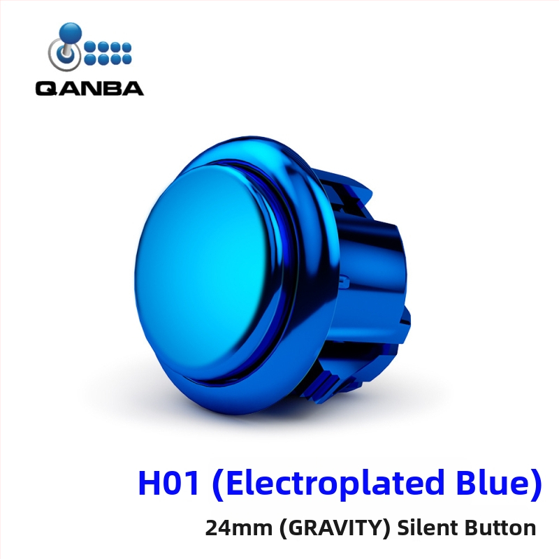 QANBA Gravity KS arkadinis mygtukas - elektroplatingas, mechaninis velenas, tylus