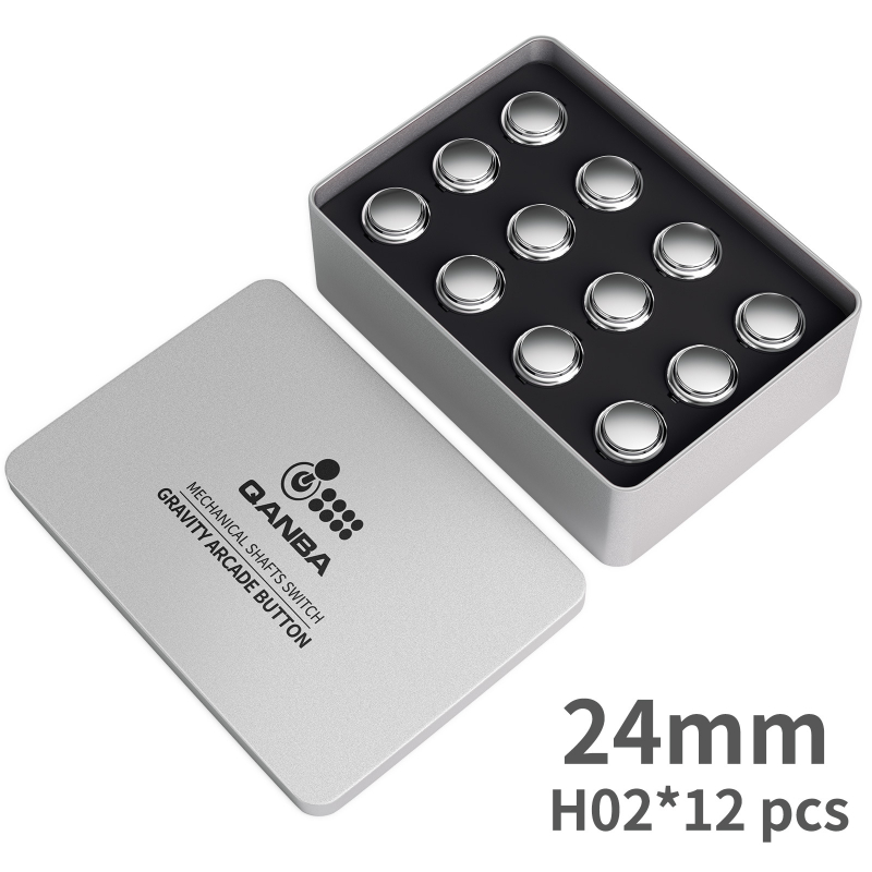 QANBA Gravity KS arkadinis mygtukas - elektroplatingas, mechaninis velenas, tylus