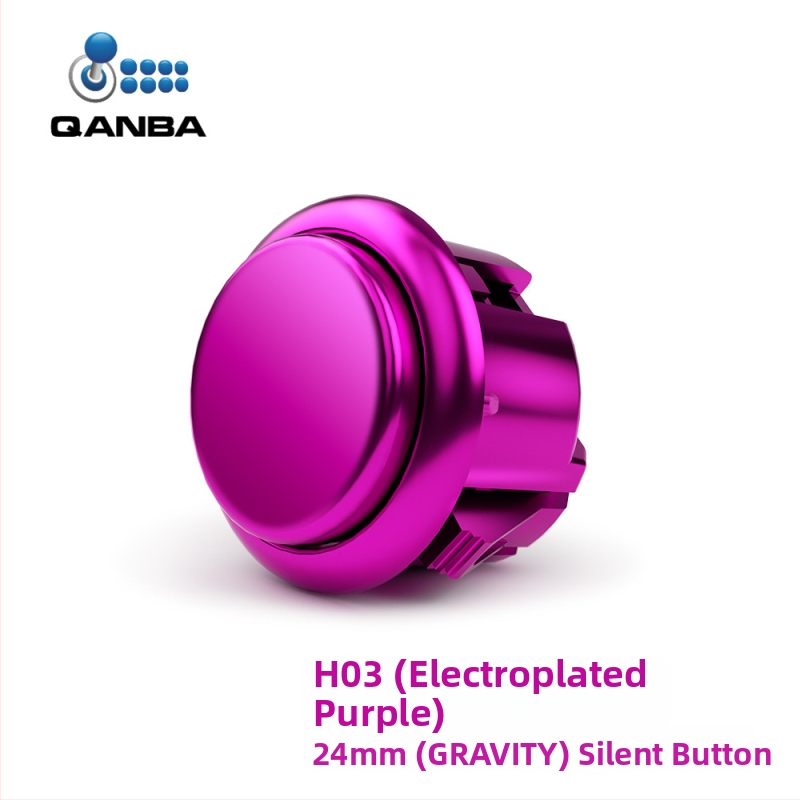 QANBA Gravity KS arkadinis mygtukas - elektroplatingas, mechaninis velenas, tylus