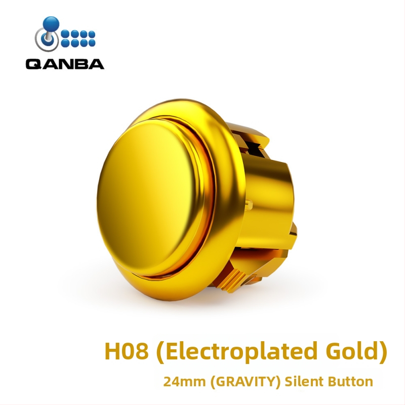 QANBA Gravity KS arkadinis mygtukas - elektroplatingas, mechaninis velenas, tylus