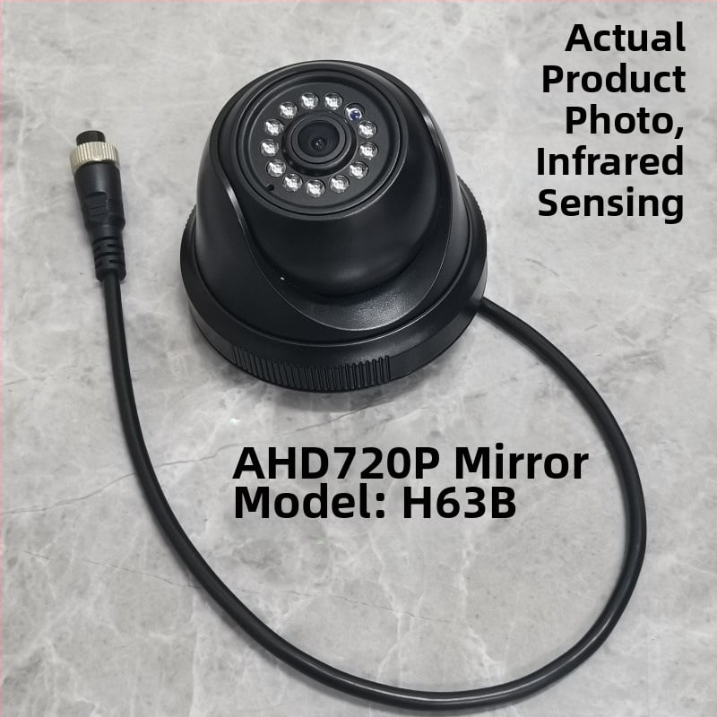 Automobilska infracrvena hemisferična kamera za četiri kanala nadzora, 1080P, AHD, 12-24V, 90° prilagodljiv, ABS kućište