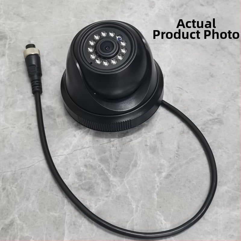 Automobilska infracrvena hemisferična kamera za četiri kanala nadzora, 1080P, AHD, 12-24V, 90° prilagodljiv, ABS kućište