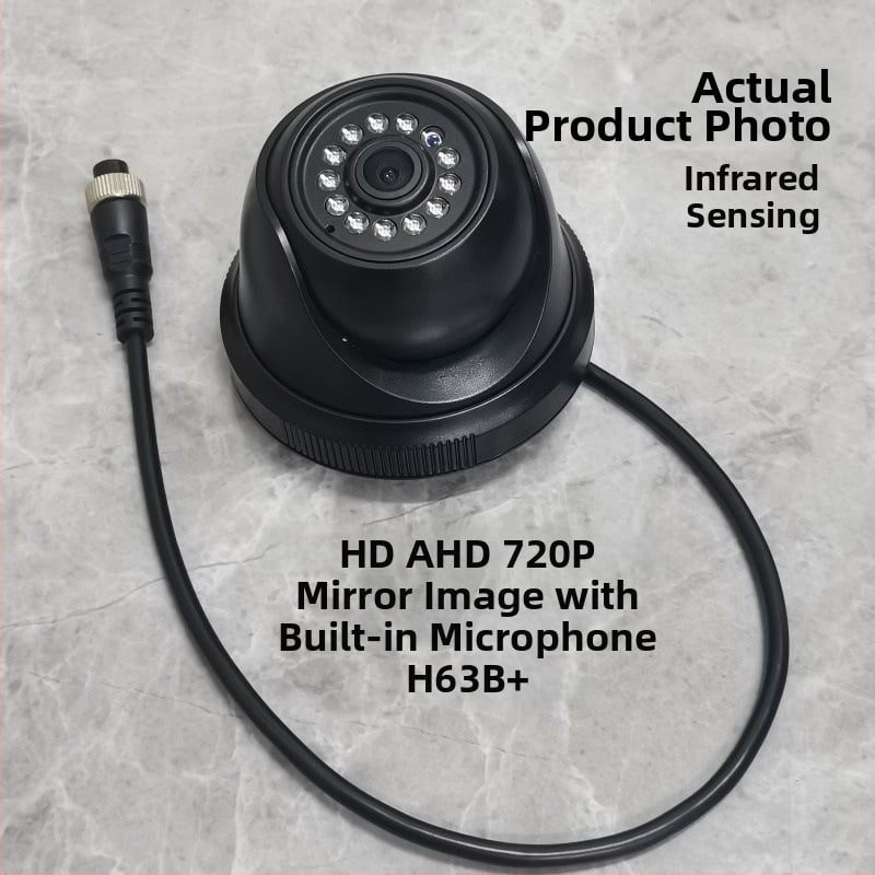 Automobilska infracrvena hemisferična kamera za četiri kanala nadzora, 1080P, AHD, 12-24V, 90° prilagodljiv, ABS kućište