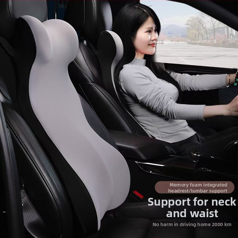 Automašīnas jostas atbalsta spilvens no atmiņas putām, integrēta jostas atbalsta, universāla saderība, logotipa drukāšana iespējama, piemērots visām sezonām