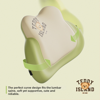 Auto jostas atbalsta spilvens ar atmiņas putām pildījumu, karikatūrai līdzīgs dizains, universāla saderība, pastorālais stils