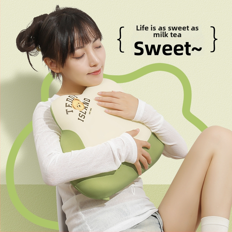 Auto jostas atbalsta spilvens ar atmiņas putām pildījumu, karikatūrai līdzīgs dizains, universāla saderība, pastorālais stils