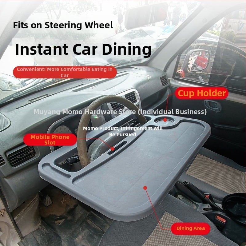 Veoki sisene toidulauake reguleeritava nurga ja seinale kinnitusega, universaalne sobivus, materjal plastik-puit