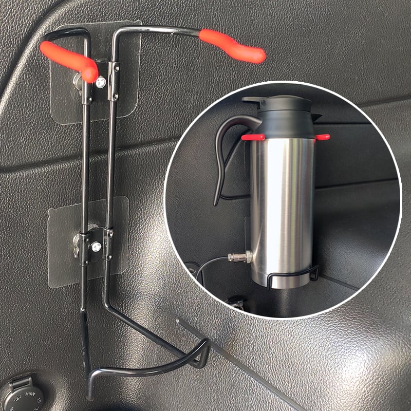 Sõiduki elektrilise teekannhoidik – metallkonstruktsioon, mudel TS11, ühilduv teiste osadega, ukse riputamise hoidik ja istme seljatugi