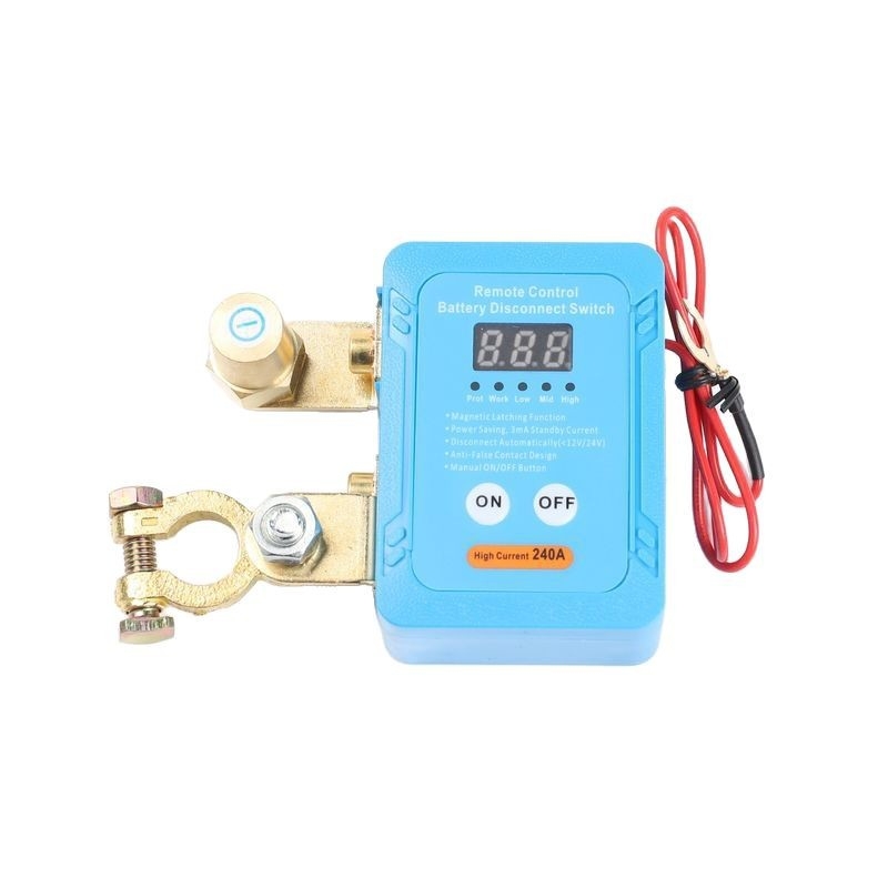 FOOCLES automašīnas akumulatora negatīvā pola atslēga ar 12V attālināto vadību un manuālu darbību, gudrais strāvas slēdzis, kas novērš enerģijas zudumu un noplūdi, modeļi FLS764/FLS765