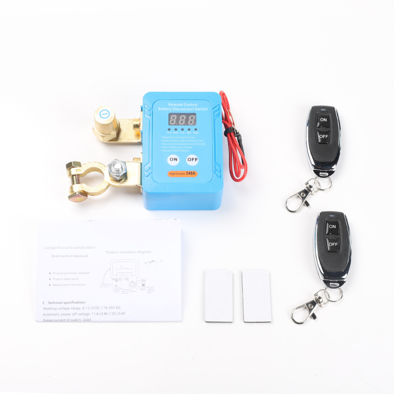 FOOCLES automašīnas akumulatora negatīvā pola atslēga ar 12V attālināto vadību un manuālu darbību, gudrais strāvas slēdzis, kas novērš enerģijas zudumu un noplūdi, modeļi FLS764/FLS765