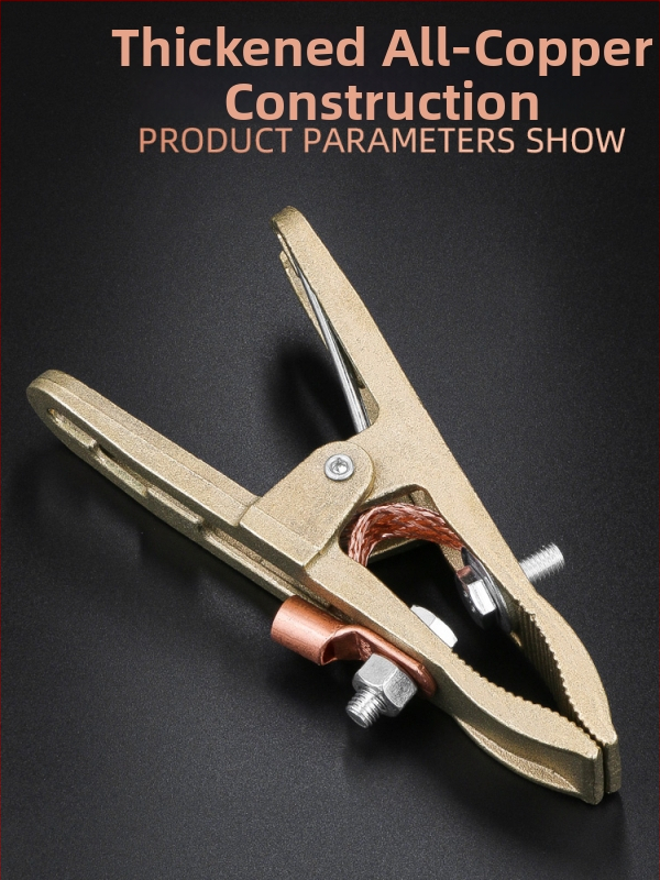 Meďná zemniaca svorka vo forme A, pre zváranie a štartovanie batérie auta, Alligator klip