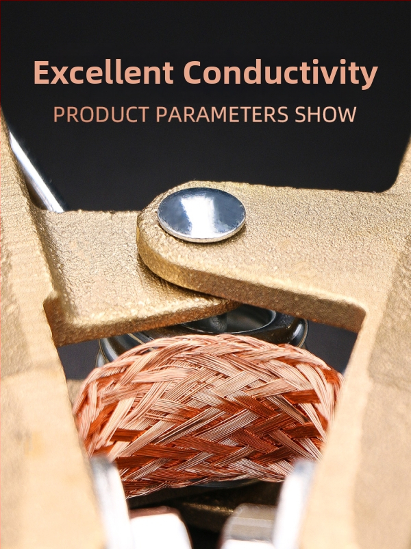 Meďná zemniaca svorka vo forme A, pre zváranie a štartovanie batérie auta, Alligator klip