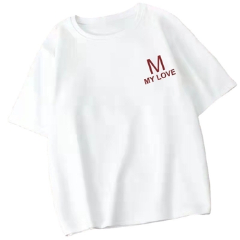 Sieviešu kokvilnas T-krekls brīvās piegriezes, īsām piedurknēm, apaļš kakla izgriezums, apdrukas raksts