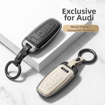 Võtmeümbris Audi | Materjal: Lambanahk | Stiil: Äri