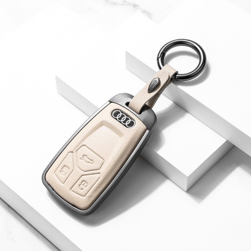 Võtmeümbris Audi | Materjal: Lambanahk | Stiil: Äri