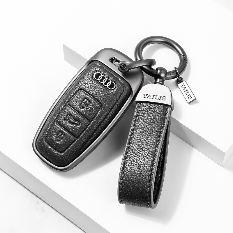 Võtmeümbris Audi | Materjal: Lambanahk | Stiil: Äri