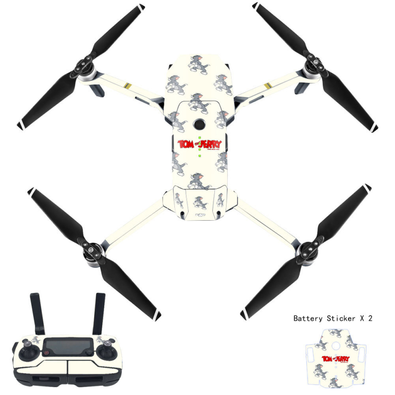 DJI Mavic Pro korpusa plēve ar karikatūru uzlīmēm, matēts plēves materiāls, apstrādes veids: cits