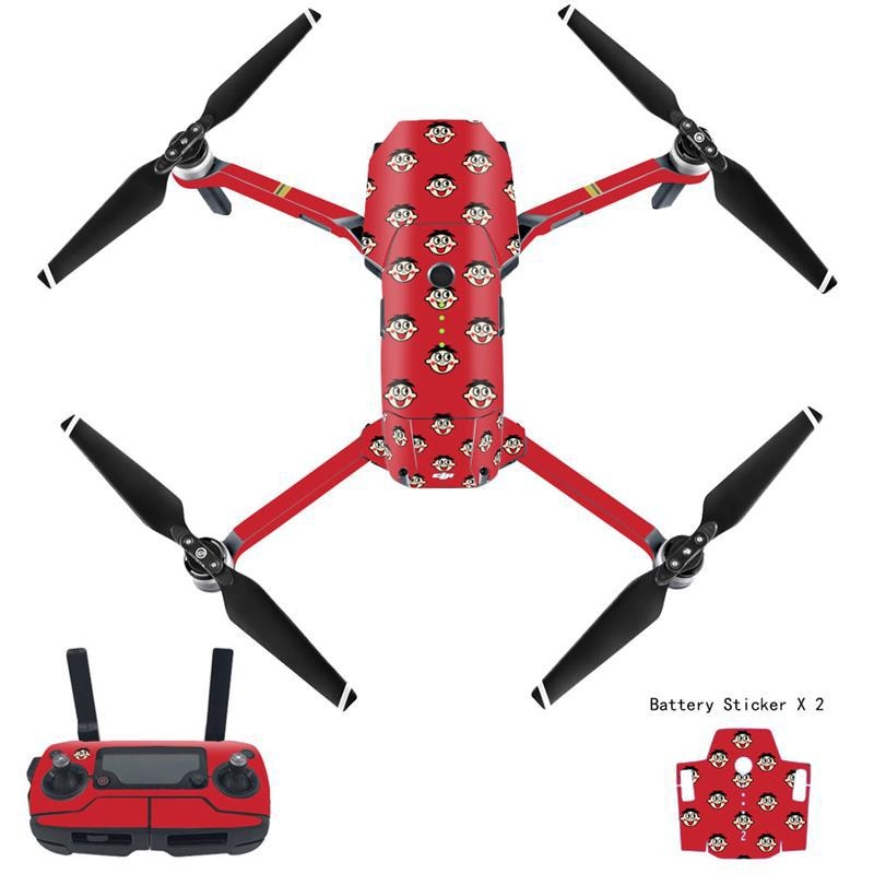 DJI Mavic Pro korpusa plēve ar karikatūru uzlīmēm, matēts plēves materiāls, apstrādes veids: cits