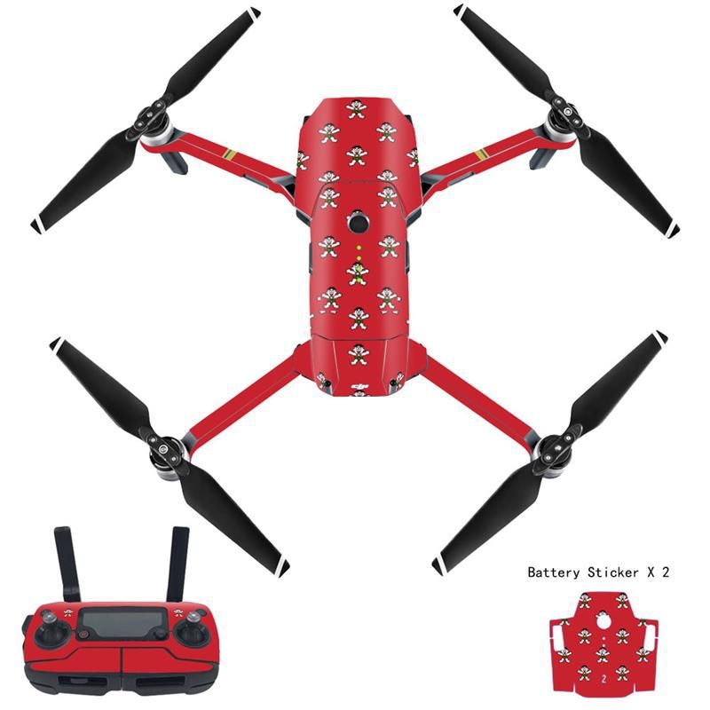 DJI Mavic Pro korpusa plēve ar karikatūru uzlīmēm, matēts plēves materiāls, apstrādes veids: cits