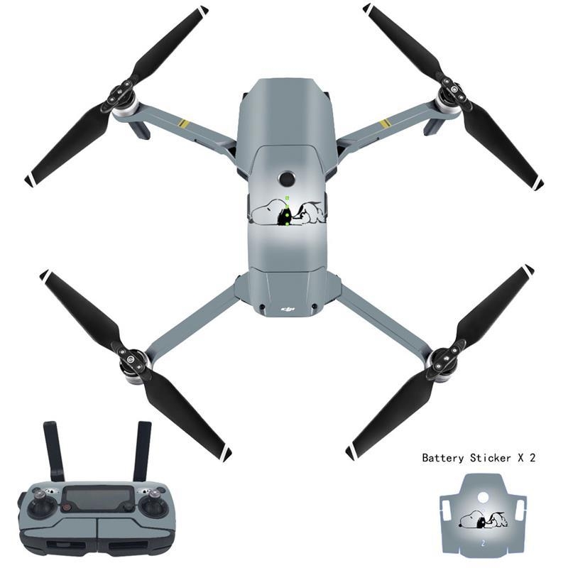 DJI Mavic Pro korpusa plēve ar karikatūru uzlīmēm, matēts plēves materiāls, apstrādes veids: cits