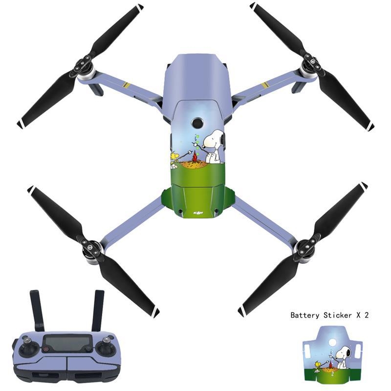 DJI Mavic Pro korpusa plēve ar karikatūru uzlīmēm, matēts plēves materiāls, apstrādes veids: cits