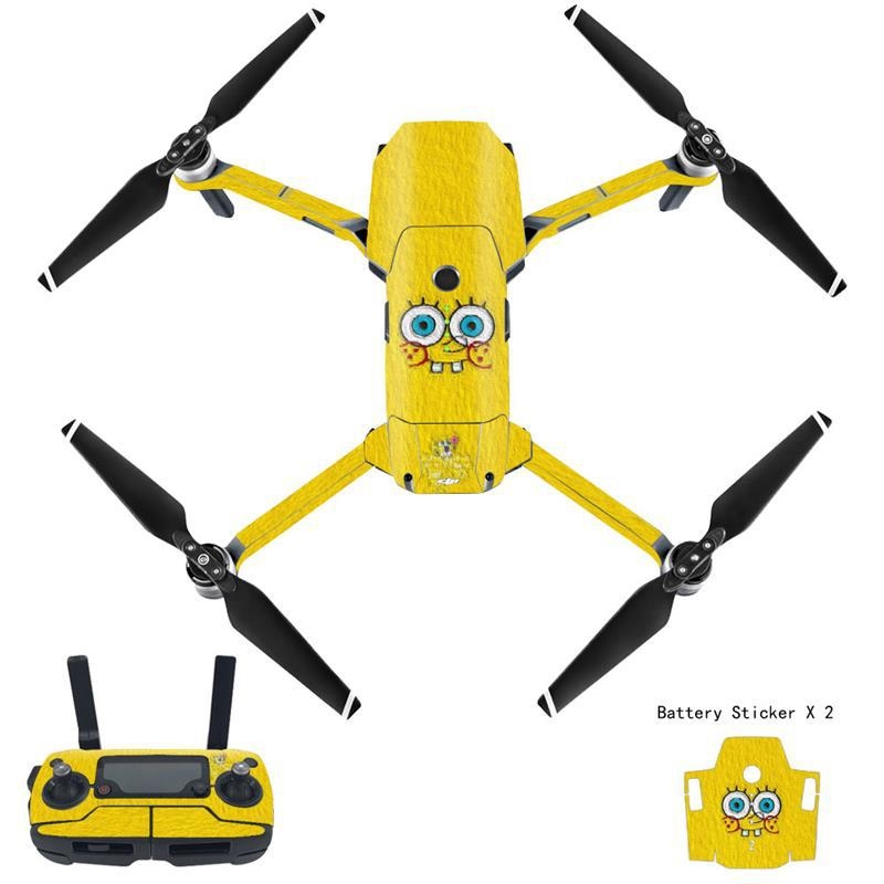 DJI Mavic Pro korpusa plēve ar karikatūru uzlīmēm, matēts plēves materiāls, apstrādes veids: cits
