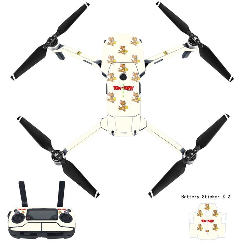 DJI Mavic Pro korpusa plēve ar karikatūru uzlīmēm, matēts plēves materiāls, apstrādes veids: cits
