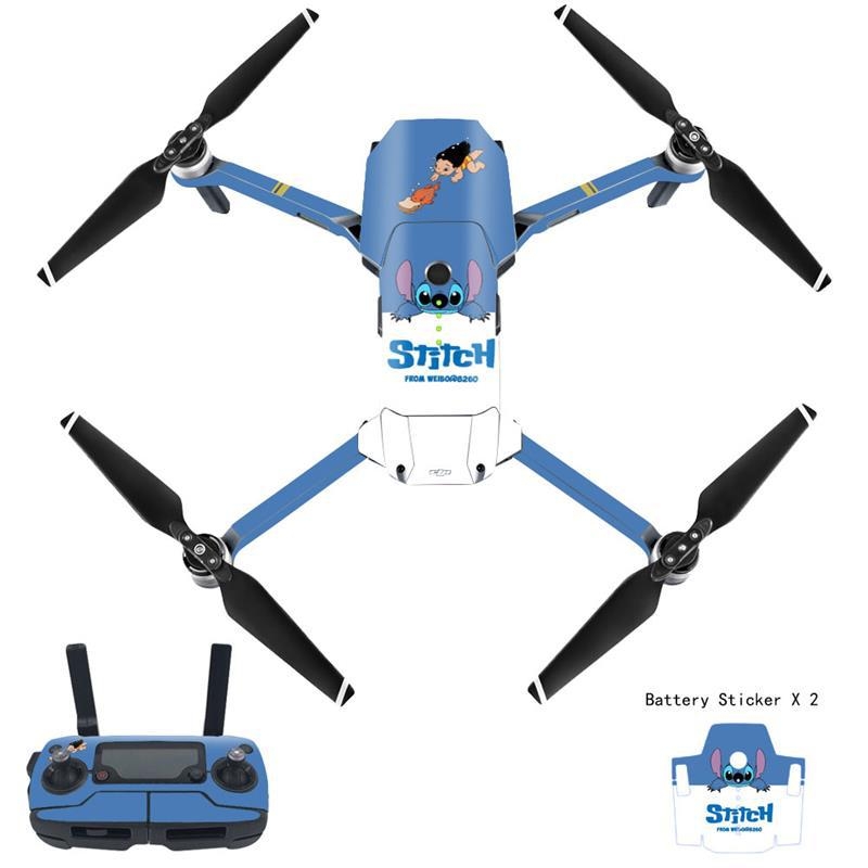 DJI Mavic Pro korpusa plēve ar karikatūru uzlīmēm, matēts plēves materiāls, apstrādes veids: cits
