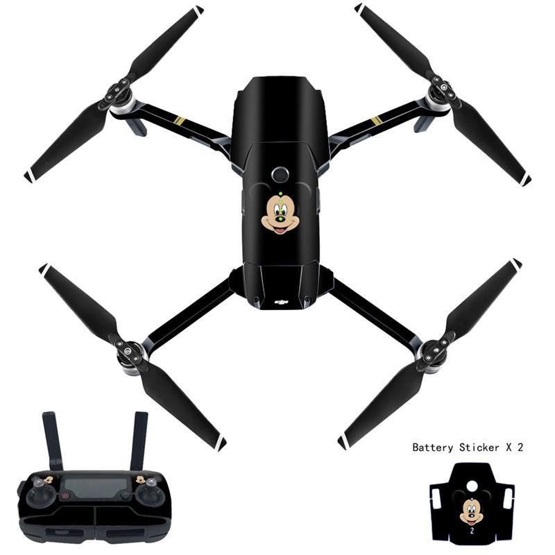 DJI Mavic Pro korpusa plēve ar karikatūru uzlīmēm, matēts plēves materiāls, apstrādes veids: cits