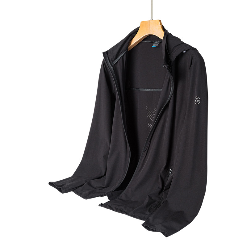 Uniszex nylon napvédő kabát, kapucnival, légáteresztő, UV50+, gyorsan száradó